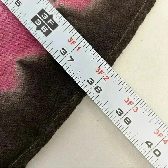 Summer Dress A-Line  Midi Length Tunic Umbrella Sundress Brown Pink Green Medium - Picture 14 of 16